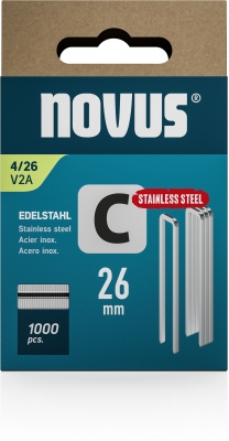 Capse Novus coroana ingusta, C tip 4, 26 mm, otel inoxidabil, 1000 buc/cutie